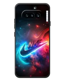 Чехол для Nothing Phone (4a) с картинкой «Огненный логотип Nike»