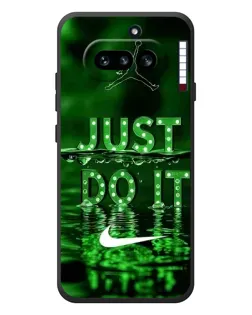 Чехол для Nothing Phone (4a) с картинкой «Зеленый неоновый Nike»