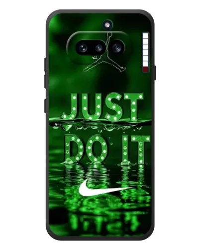 Чехол для Nothing Phone (4a) с картинкой «Зеленый неоновый Nike»