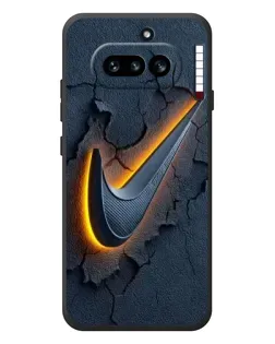 Чехол для Nothing Phone (4a) с картинкой «Объемный логотип Найк»