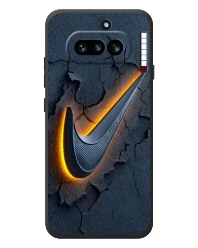 Чехол для Nothing Phone (4a) с картинкой «Объемный логотип Найк»