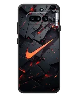 Чехол для Nothing Phone (4a) с картинкой «Nike — эффект разломов»