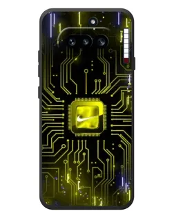 Чехол для Nothing Phone (4a) с картинкой «Nike — золотая искра»