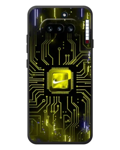 Чехол для Nothing Phone (4a) с картинкой «Nike — золотая искра»