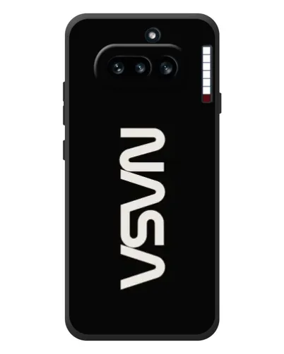 Чехол для Nothing Phone (4a) с картинкой «NASA — вертикальный логотип»