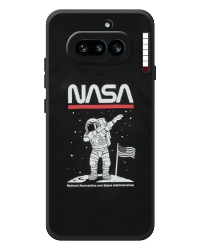Чехол для Nothing Phone (4a) с картинкой «NASA — шагаем по Луне»