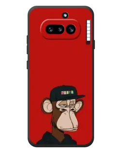 Чехол для Nothing Phone (4a) с картинкой «Bored Ape — красный фон» Чехол для Nothing Phone (4a) с картинкой «Bored Ape — красный фон»