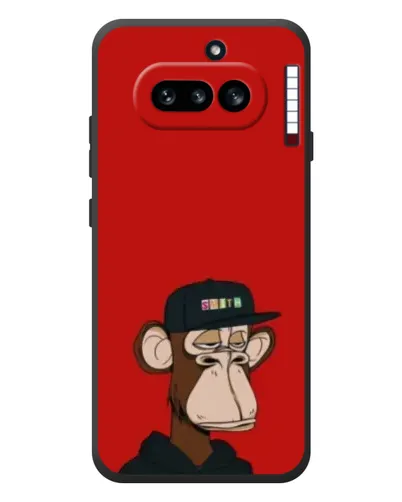 Чехол для Nothing Phone (4a) с картинкой «Bored Ape — красный фон»