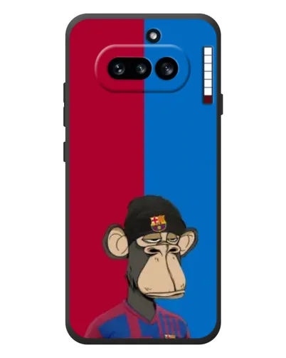 Чехол для Nothing Phone (4a) с картинкой «Bored Ape — фанат Барсы»