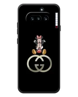 Чехол для Nothing Phone (4a) с картинкой «Минни Маус на лого»