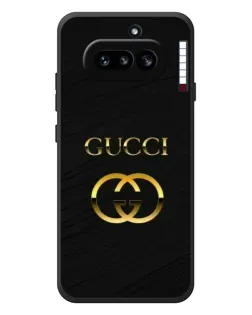 Чехол для Nothing Phone (4a) с картинкой «Золотой логотип Gucci»