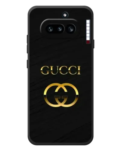 Чехол для Nothing Phone (4a) с картинкой «Золотой логотип Gucci»