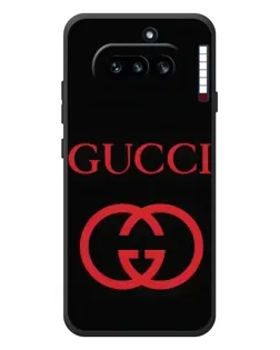 Чехол для Nothing Phone (4a) с картинкой «Gucci — красный логотип»