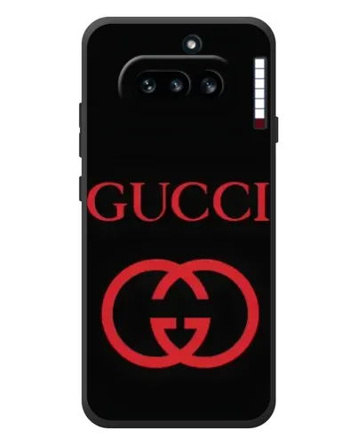 Чехол для Nothing Phone (4a) с картинкой «Gucci — красный логотип»
