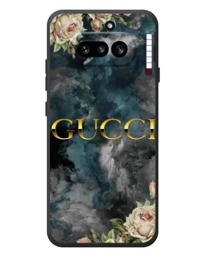 Чехол для Nothing Phone (4a) с картинкой «Абстрактные цветы Gucci»