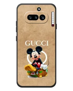 Чехол для Nothing Phone (4a) с картинкой «Микки Маус Gucci — крафт»