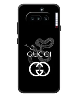 Чехол для Nothing Phone (4a) с картинкой «Gucci — серебряная змея»