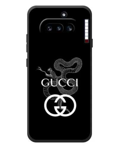 Чехол для Nothing Phone (4a) с картинкой «Gucci — серебряная змея»
