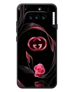 Чехол для Nothing Phone (4a) с картинкой «Gucci — неоновая роза»