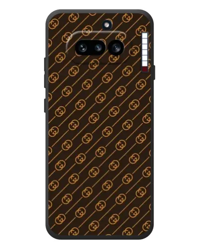 Чехол для Nothing Phone (4a) с картинкой «Gucci — золотые диагонали»