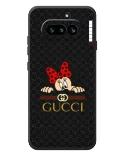 Чехол для Nothing Phone (4a) с картинкой «Минни Маус Gucci — черный»