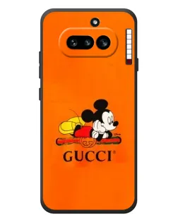 Чехол для Nothing Phone (4a) с картинкой «Микки Маус Gucci — оранж»