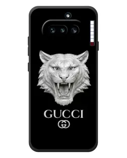 Чехол для Nothing Phone (4a) с картинкой «Gucci — серебряный лев»
