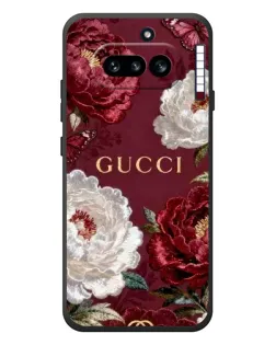 Чехол для Nothing Phone (4a) с картинкой «Gucci — бордовые розы»