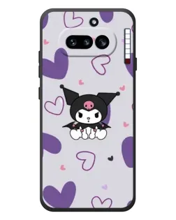 Чехол для Nothing Phone (4a) с картинкой «Kuromi и лавандовые сердца»