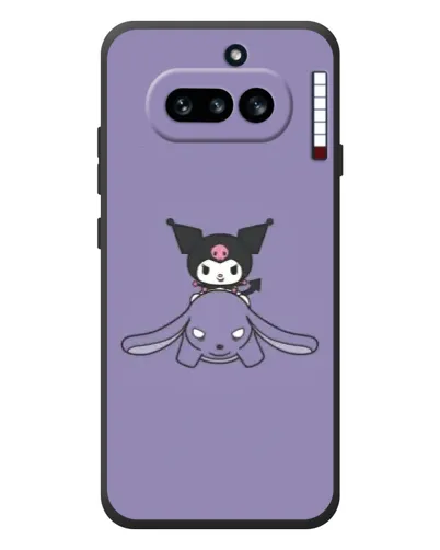 Чехол для Nothing Phone (4a) с картинкой «Kuromi на лиловом фоне»