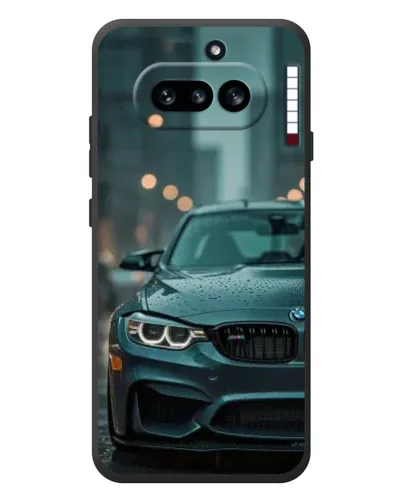 Чехол для Nothing Phone (4a) с картинкой «BMW в огнях города»