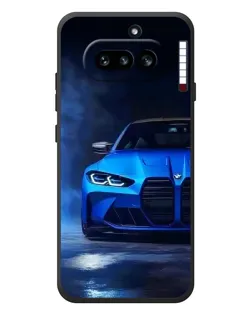 Чехол для Nothing Phone (4a) с картинкой «Голубая BMW M4»