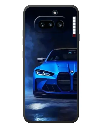 Чехол для Nothing Phone (4a) с картинкой «Голубая BMW M4»