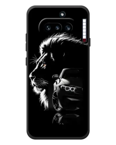 Чехол для Nothing Phone (4a) с картинкой «BMW и лев»