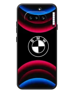 Чехол для Nothing Phone (4a) с картинкой «Логотип BMW и неоновые дуги»