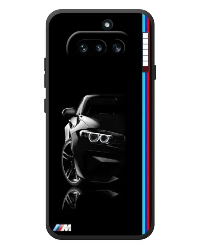Чехол для Nothing Phone (4a) с картинкой «Силуэт BMW в темноте»