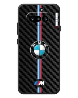Чехол для Nothing Phone (4a) с картинкой «Эмблема BMW и карбон»