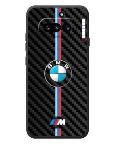 Чехол для Nothing Phone (4a) с картинкой «Эмблема BMW и карбон»