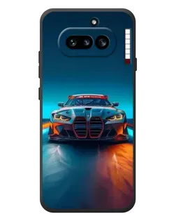 Чехол для Nothing Phone (4a) с картинкой «BMW — огни неона»