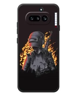 Чехол для Nothing Phone (4a) с картинкой «PUBG — огненный силуэт» Чехол для Nothing Phone (4a) с картинкой «PUBG — огненный силуэт»