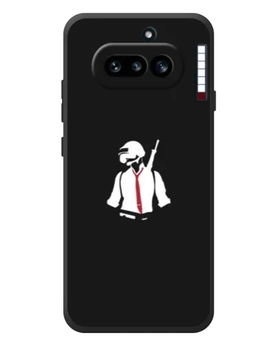 Чехол для Nothing Phone (4a) с картинкой «PUBG — силуэт воина»