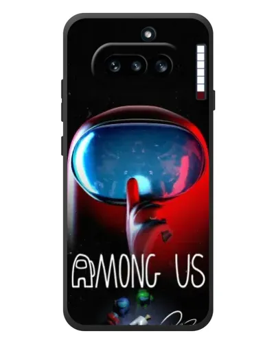 Чехол для Nothing Phone (4a) с картинкой «Красный импостер — макро» Чехол для Nothing Phone (4a) с картинкой «Красный импостер — макро»