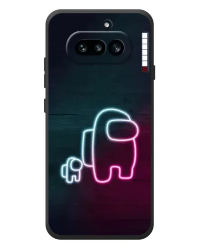 Чехол для Nothing Phone (4a) с картинкой «Among Us неон-арт» Чехол для Nothing Phone (4a) с картинкой «Among Us неон-арт»