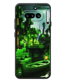 Чохол для Nothing Phone (4a) з картинкою «Minecraft лісовий пейзаж»