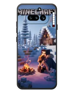Чохол для Nothing Phone (4a) з картинкою «Зимовий Minecraft»