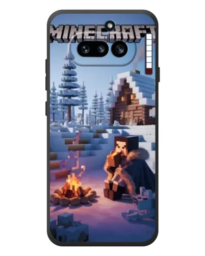 Чохол для Nothing Phone (4a) з картинкою «Зимовий Minecraft»