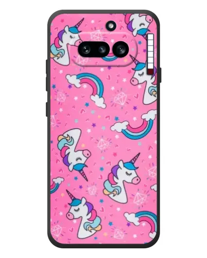 Чехол для Nothing Phone (4a) с картинкой «Unicorn паттерн розовый» Чехол для Nothing Phone (4a) с картинкой «Unicorn паттерн розовый»