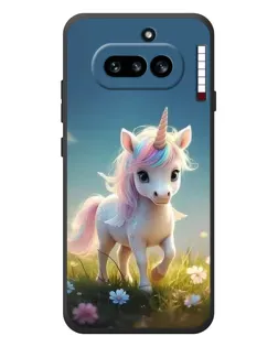 Чехол для Nothing Phone (4a) с картинкой «Единорог на поляне»