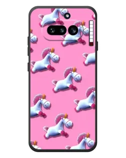 Чехол для Nothing Phone (4a) с картинкой «Единороги на розовом»