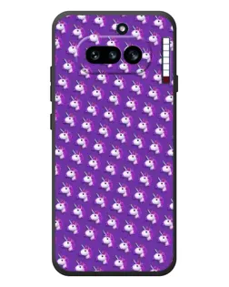 Чехол для Nothing Phone (4a) с картинкой «Единороги на фиолетовом»